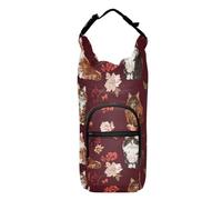 Gatti estetici Borgogna Borsa a tracolla Bottiglia d'acqua Multi Size Borsa per il trasporto Bottiglia d'acqua Porta Cintura Adatto 20/24/32/4 oz Bottiglie