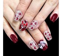 Gatti Eye Press On Nails Breve Piazza Unghie Finte Acrilico Unghie Stick On Unghie Colle Su Unghie
