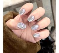 Gatti Eye Press On Nails Disegni Piazza Acrilico Unghie Finte Riutilizzabili Stick On Unghie Per Fai Da Te