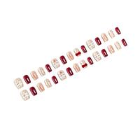 Gatti Eye Press On Nails French Tip Unghie finte Colle Su Unghie Capodanno Unghie Artificiali Unghie Acriliche Stick On Nails