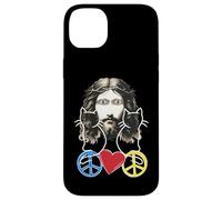 Gatti Gatto Peace Peace Simbolo Cuore Cuore Gesù Amico Animale Custodia per iPhone 14 Plus
