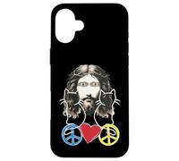 Gatti Gatto Peace Peace Simbolo Cuore Cuore Gesù Amico Animale Custodia per iPhone 16 Plus