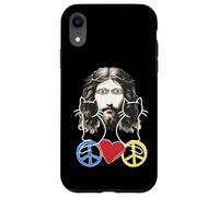 Gatti Gatto Peace Peace Simbolo Cuore Cuore Gesù Amico Animale Custodia per iPhone XR