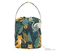 Gatti Giardino Design Crochet Borse Portatile Crochet Progetto Bag per Knitting Needle bolso para tejer