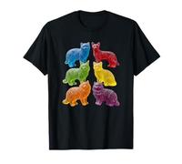 Gatti gommosi Razze - Dolci Caramelle Colorate Maglietta