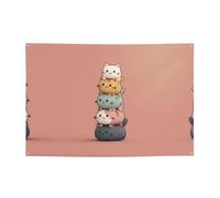 Gatti impilati che stampano striscioni per le vacanze e fondali da appendere, decorano facilmente la scena della tua festa