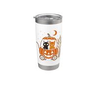 Gatti in carrozza di zucca Bicchiere termico in acciaio inox doppia parete