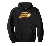 Gatti in Un Autobus per Gatti sulla Strada per la Scuola Schoolcatbus Felpa con Cappuccio