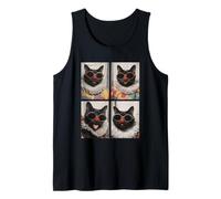 Gatti Neri con Occhiali da Sole Clown Kittens Kidcore Halloween Canotta