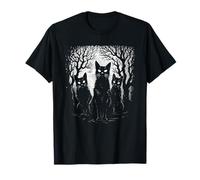 Gatti Neri Goth Raccapricciante Occulto Lucipurr Horror Maglietta