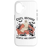 Gatti perché le persone sono fantasmi inquietanti Custodia per iPhone 16