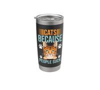 Gatti perché le persone succhiano gatto mamma Bicchiere termico in acciaio inox doppia parete