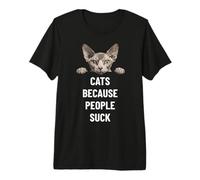 Gatti perché Le Persone succhiano Sphynx Amante dei Gatti Maglietta Premium