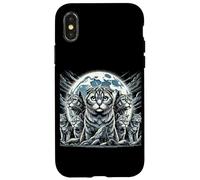 Gatti Scottish Fold Luna Piena Magica Custodia per iPhone X/XS