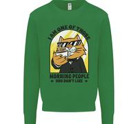 Gatti, Sono Uno Di Quei Persone Mattutine, Maglione Divertente Per Bambini