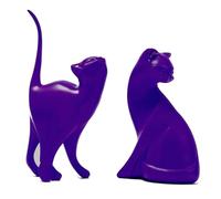 Gatti Statua Figurine, Gattini Ornamenti Statua, Moderni Soprammobili Scultura Statua Ornamenti, Accessori Casa Arredamento, Animali domestici Statuette Design Casa, Decorazioni Casa Moderna (viola)