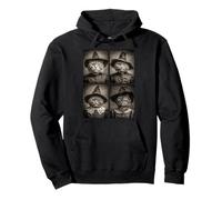 Gatti stregoni Vintage Halloween Animali felini Streghe Felpa con Cappuccio