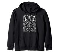 Gatti Witchy Vibe Halloween Cottagecore Felpa con Cappuccio