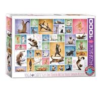 Eurographics Yoga Gatti 1000 Pezzi Puzzle 680mm x 490mm (Panzer)