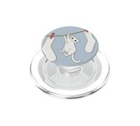 Gattino appeso accanto a calzini su una linea di bucato PopSockets PopGrip per MagSafe