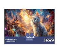 Gattino bianco Jigsaw Puzzle Impossible 1000 Pezzi Mountain Forest Decorazione Per La Casa. Rilassamento E Intelligence Per Adulti E Ragazzi Da 14 Anni 38x26cm/1000pcs