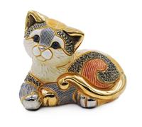 Gattino Calico Scultura in Ceramica De Rosa Rinconada