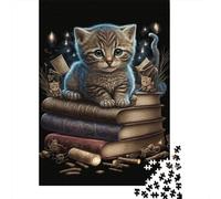 Gattino Carino Puzzle 1000 Pezzi Gioco di Puzzle 1000 Pezzi Carta per Adulti Libri Magici Notte Relax Decorazione Casa Regalo Famiglia 70x50cm/1000pcs