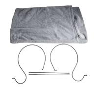 Gattino gatto Pet Bed Hanging Radiatore caldo culla peluche grigio con struttura in metallo per gatti e cani di piccola taglia, 48 x 44 x 20 cm