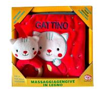 Gattino. Libri di stoffa con massaggiagengive in legno. Ediz. a colori. Con gadget