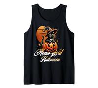 Gattino Magico di Halloween con Zucca e Cappello Canotta