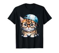 Gattino malizia in stile! Gatto divertente Maglietta