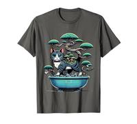 Gattino Nel Giardino Bonsai Con Zen Flair Maglietta