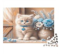 Gattino occhi Rompicapo 1000 Pezzi In Stampa Ad Alta Definizione, Un Set Di Puzzle A Rompicapo Per Disintossicazione Digitale, Ideale Per Tempo Libero, Serata Giochi 52x38cm/1000pcs