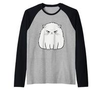 Gattino Persiano Carino Divertente Semplice Gatto Persiano Maglia con Maniche Raglan