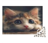 Gattino Puzzle Impossible 1000 Pezzi Capelli tricolore Decorazione Per La Casa. Giochi Rilassamento E Intelligence Per Adulti E Bambini Da 12 Anni 1000pcs (75x50cm)