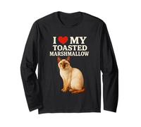 Gattino Siamese I Love My Toasted Marshmallow Flame Point Maglia a Manica