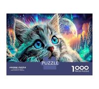 Gattino universo Per Il Tempo Libero in Casa: 1000 Pezzi Cartone Extra Spesso Puzzle Kitten Blue Eyes Enigma Di Allenamento Alla Concentrazione, Un Unico Regalo Per L'inaugurazione Di Casa Puzz