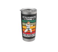 Gattino vintage è un karate che non capiresti Bicchiere termico in acciaio inox doppia parete