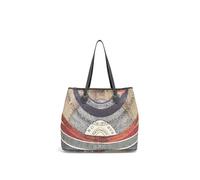 Gattinoni Shopping Bag grande Planetarium Classic dettagli Nero - da Donna - in Tela spalmata e stampata - Stampa Planetarium - Multi colore, Taglia Unica