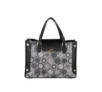Gattinoni Borsa donna con doppi manici e stampe - nero