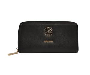 Gattinoni Roma Portafoglio Grande Nero con Doppio Scomparto da Donna - taglia Unica