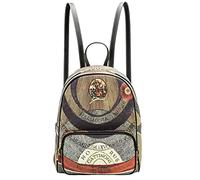 Gattinoni Zaino Medium con chiusura a Zip Planetarium Classic - da Donna - in Tela spalmata e stampata - Collezione Roma - Stampa Planetarium - Multi colore, Taglia Unica