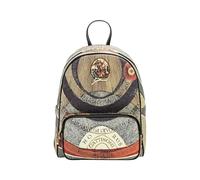 Gattinoni Zaino Medium con chiusura a Zip Planetarium Classic - da Donna - in Tela spalmata e stampata - Collezione Roma - Stampa Planetarium - Multi colore, Taglia Unica