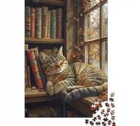 Gatto accogliente dalla finestra 1000 Pezzi Adulti Puzzle Adulti Intrattenimento Gioco Di Sfida Difficili Impossibili 38x26cm/1000pcs