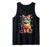 Gatto Acquerello Dipinto Gattino Vernice Canotta