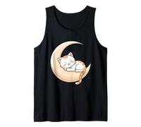 Gatto Addormentato sulla Luna - Arte Notturna Canotta