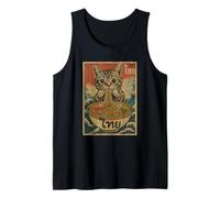 Gatto Affamato Che Mangia Pad Thai Noodles Stile Poster Canotta