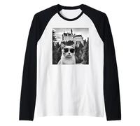 Gatto al Castello di Neuschwanstein Maglia con Maniche Raglan