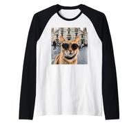 Gatto al Duomo di Milano Maglia con Maniche Raglan
