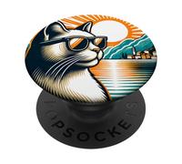 Gatto Al Lago di Como In Italia, Bellagio PopSockets PopGrip Adesivo